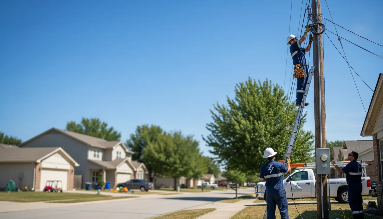 Residential electrician providing installation services in Disney, OK